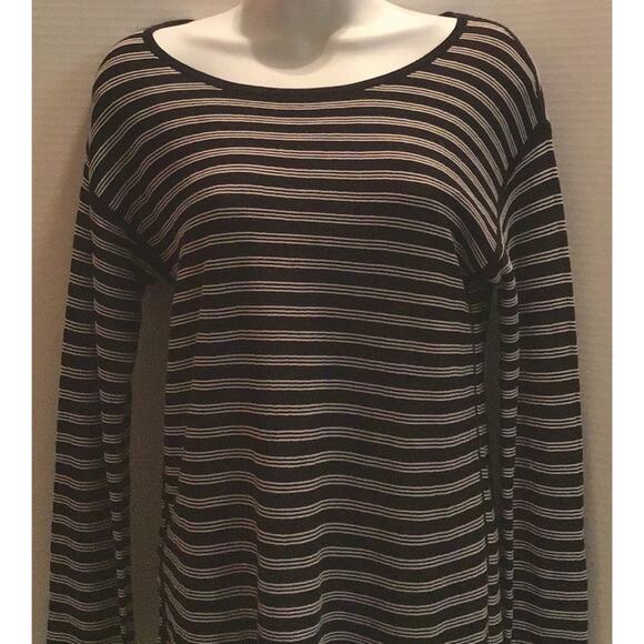 T Alexander WANG Rayon Blend Navy CREME STRIPE TOP SMALL - Picture 1 of 8